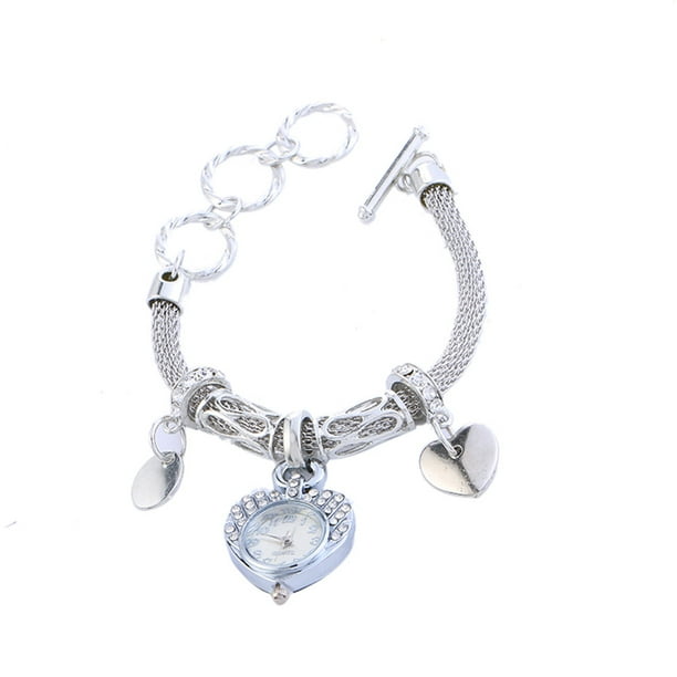 Hot6sl Liquidación de Ahorros de Verano Pulsera Reactiva En Acero Inoxidable Maleable y Cuarzo para Mujer.