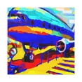 thumbnail image 4 of "The Colorful Blimp Scene" - Canvas, 4 of 25