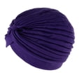 thumbnail image 1 of Mujeres señoras elástico turbante cabeza envoltura Chemo Bandana Hijab estilo indio sombrero Púrpura Zulema Sombrero de turbante para mujer, 1 of 8