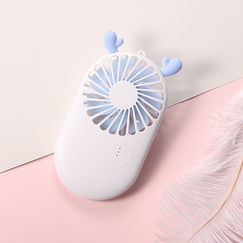 Portable USB Rechargeable Air Cooler Hand-held Outdoor Thin Small Cute Mini Fan 