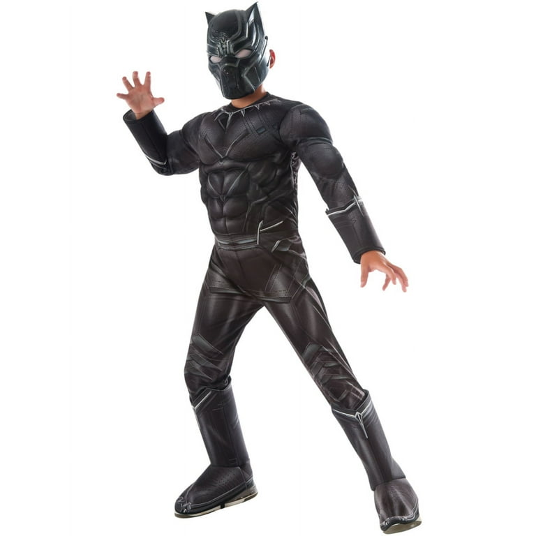 Captain America Black Panther Costume Cosplay Suit For Kids & Adult