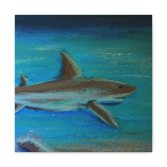 Sharks in Moonlight Glow - Canvas