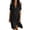 TH260617-Black#1, variant on Spring Tops for Women Plus Size Dresses Women Fashion Women Loose Solid Color O Puff Sleeve Casual Short Sleeve Dress