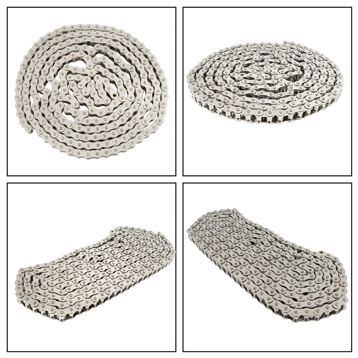 SEBLAFF 10 Feet of 40SS Roller Chain 240 Links with 1 Free Link Chain Ring