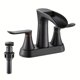 thumbnail image 2 of Grifo Para Lavabo De Tallarines De Doble Manija De 10,16 Cm, Material De Cobre, Con Desagüe, 2 of 4