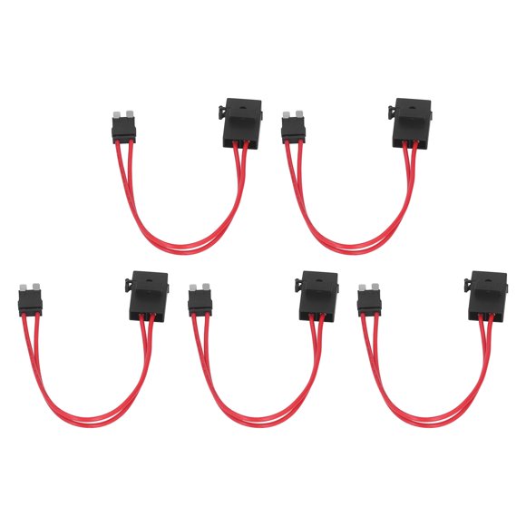 Car Fuse Holder Connector, 5pcs 20A 16AWG Car Fuse Holder Connector with 5 Fuses Duty Wire Extension for Vehicle Repair, Fuse Holders
