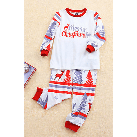 

Puloru Christmas Family Matching Pyjamas PJS Set Xmas Stripe Sleepwear Nightwear Gifts