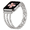 Silver, variant on Beaded Bracelet Compatible with Apple Watch Bands 38/40/41/42/44/45/46/49mm Women, Dressy Fancy Stainless Steel Metal Elegant Jewelry Strap for iWatch