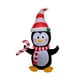 thumbnail image 3 of Inflable Navideño de Pingüino con Bastón y Bufanda La Merced Pingüino Tierno Con Bastón Poliéster PU Alta Resistencia Iluminación Led, 3 of 7