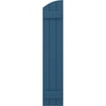 thumbnail image 5 of Ekena Millwork 10 1/2"W x 76"H Americraft Three Board (2 Batten) Exterior Real Wood Joined Board-n-Batten Shutters w/ Elliptical Top (Per Pair), Sojourn Blue, 5 of 10
