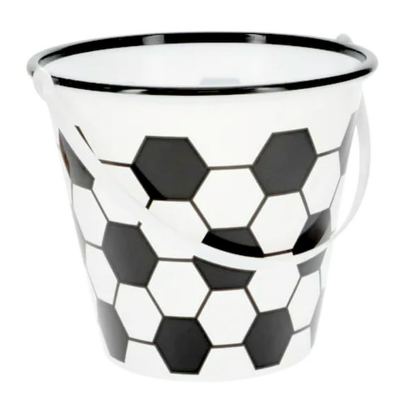 (1) Sports Soccer-Themed Easter Baskets with Handle for Home Kitchen Spring Buckets Holiday Party Favors Treats Candy Egg Hunting Storage Containers Holder Table Decorations Gifts Supplies