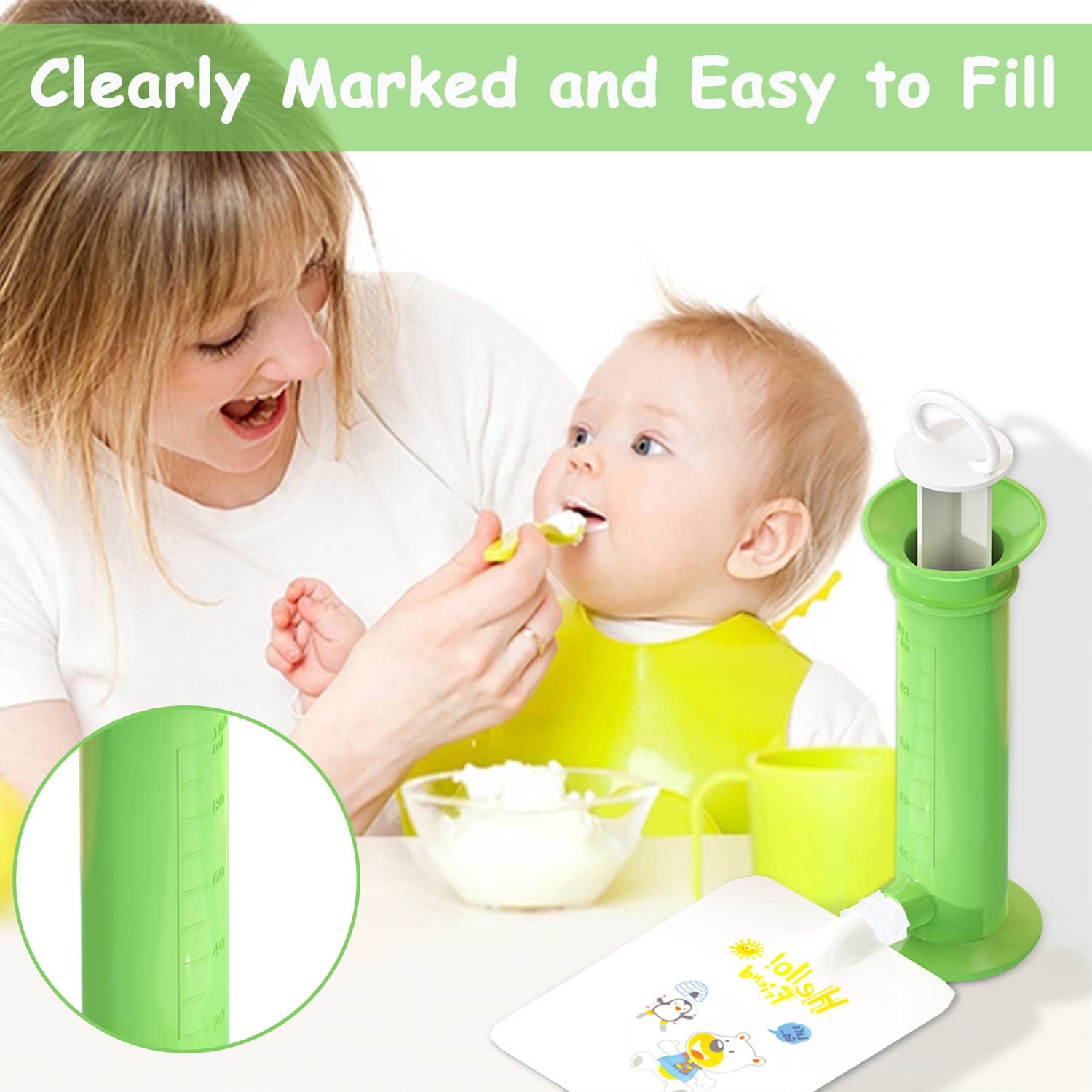 Vntub Beautiful Kitchen Utensils Gadgets Baby Food Maker With 10PCS Pouch, Baby  Food Squeezes Station Fresh Fruit Maker Puree Squeezer With Reusable  Storage Bags For Snacks Storage 