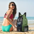 thumbnail image 3 of Mochila de Natación Kuymtek Malla con cordón y Húmeda Playa para Equipo y Entrenamiento Verde Real Sin Logotipo, 3 of 6