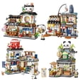 thumbnail image 2 of Street View Series Building Blocks Set, Izakaya Shaved Ice Takoyaki Coffee & Panda Tea House DIY Model, Creative Assembled Scenery Bricks Decor Toy Gift for Kids, 2 of 6