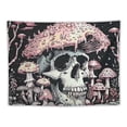 thumbnail image 5 of JRXY Mushroom Tapestry Skull Wall Tapestries Skeleton Tapestry Hippie Pink Tapestry Leaves Tapestry for Bedroom Aesthetic, Tapestry Wall Hanging for Room  Painting, 5 of 6