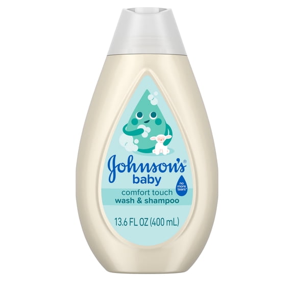 Johnson's CottonTouch for Newborn Baby and Toddler Bath Shampoo and Body Wash, 13.6 oz - 2 Pack