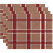 Simply Daisy 18" x 14" Criss Cross Applesauce Geometric Print Placemats, Set of 4