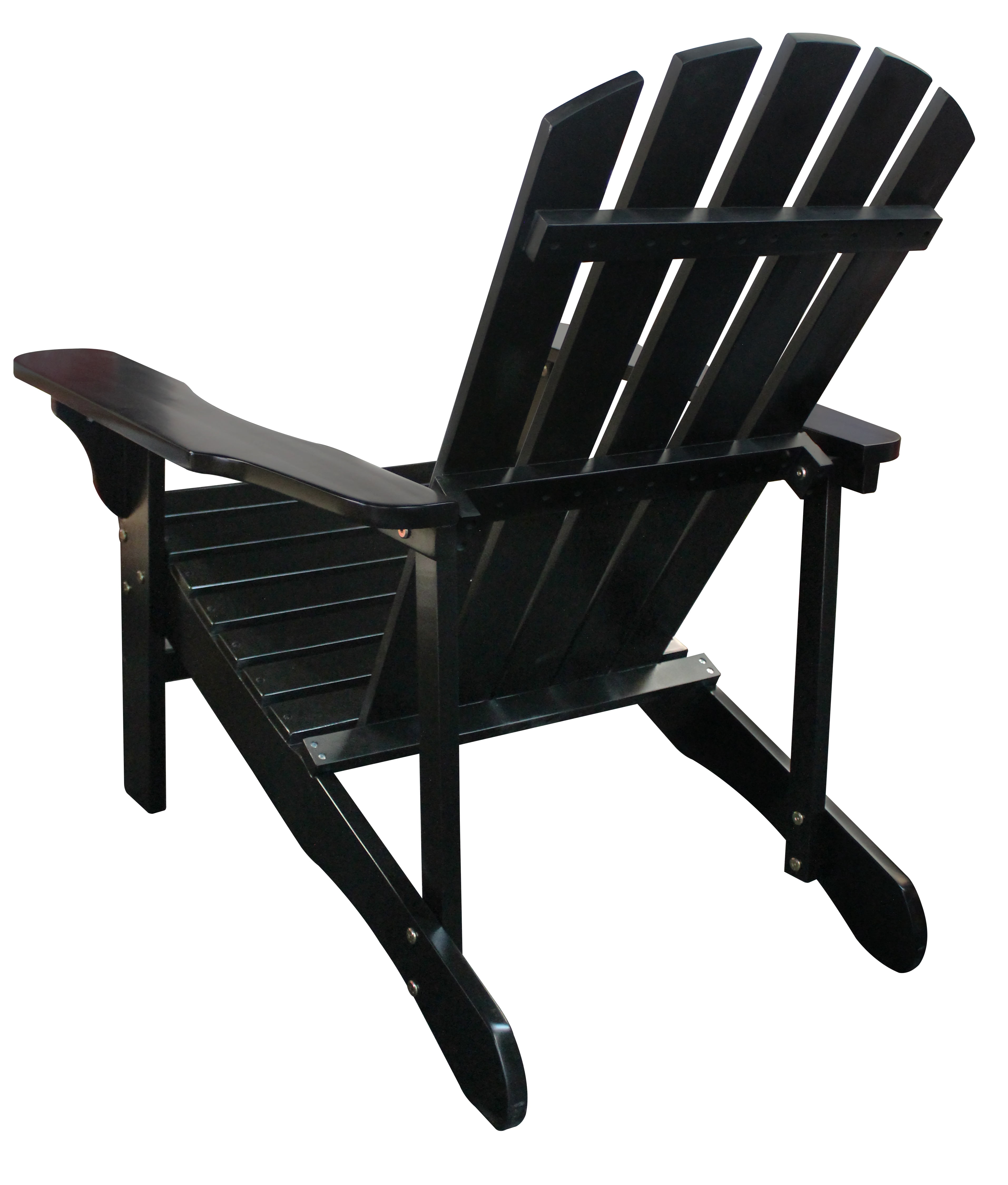 Leigh Country TX 39008 Adult Patio Adirondack Chair - Black