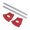 Red, variant on General Motorcycle Rim Protector 30Cm Plated Pry Rod & Plastic Guard Combo Bike Tire Removal Tool for All Wheels