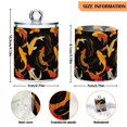 thumbnail image 5 of Yayeee 4 Pack Qtip Holder Bathroom Cotton Swab Canister with Lid Clear Dispenser Set, Black Fish Pattern, 5 of 6