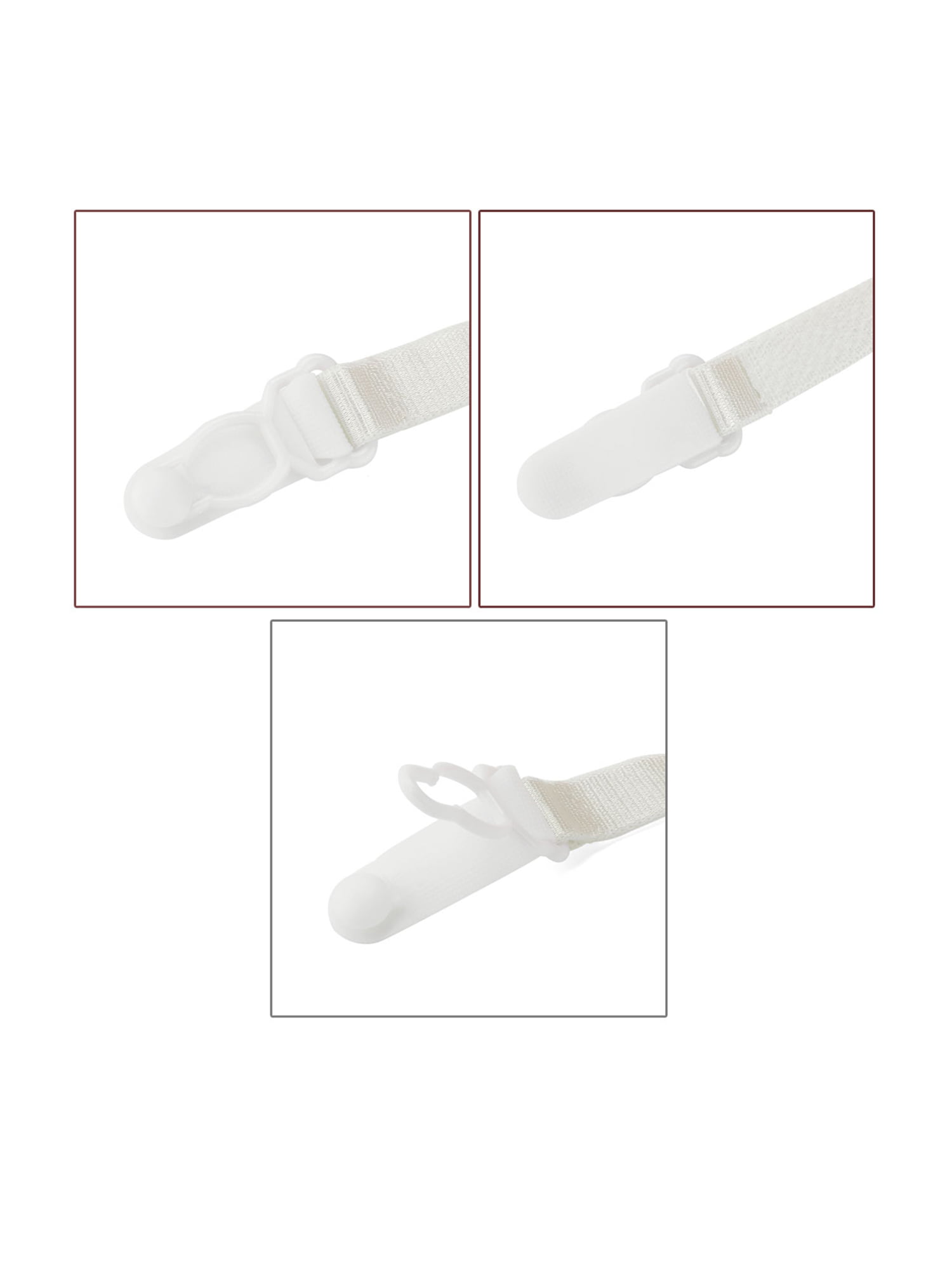 4pcs/set White Women Bra Extensions Modern Elastane Elastic Chest Hook  Strap for Daily Use