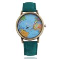 thumbnail image 2 of Cool Mini World Fashion Reloj de cuarzo Hombres Unisex Map Airplane Travel Around The World Mujeres Vestido de cuero Relojes de pulsera Sincero Hogar, 2 of 6