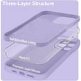 thumbnail image 3 of YWC-Case for iPhone 12 Pro Max, Liquid Silicone Shockproof Upgraded [Camera Cover], with Soft Fine Smooth Microfibre Lining Anti-Scratch, Full Body Phone Case for iPhone 12 Pro Max Cover Purple, 3 of 4