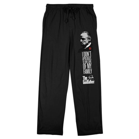 The Godfather Don't Apologize Men's Black Sleep Pajama Pants