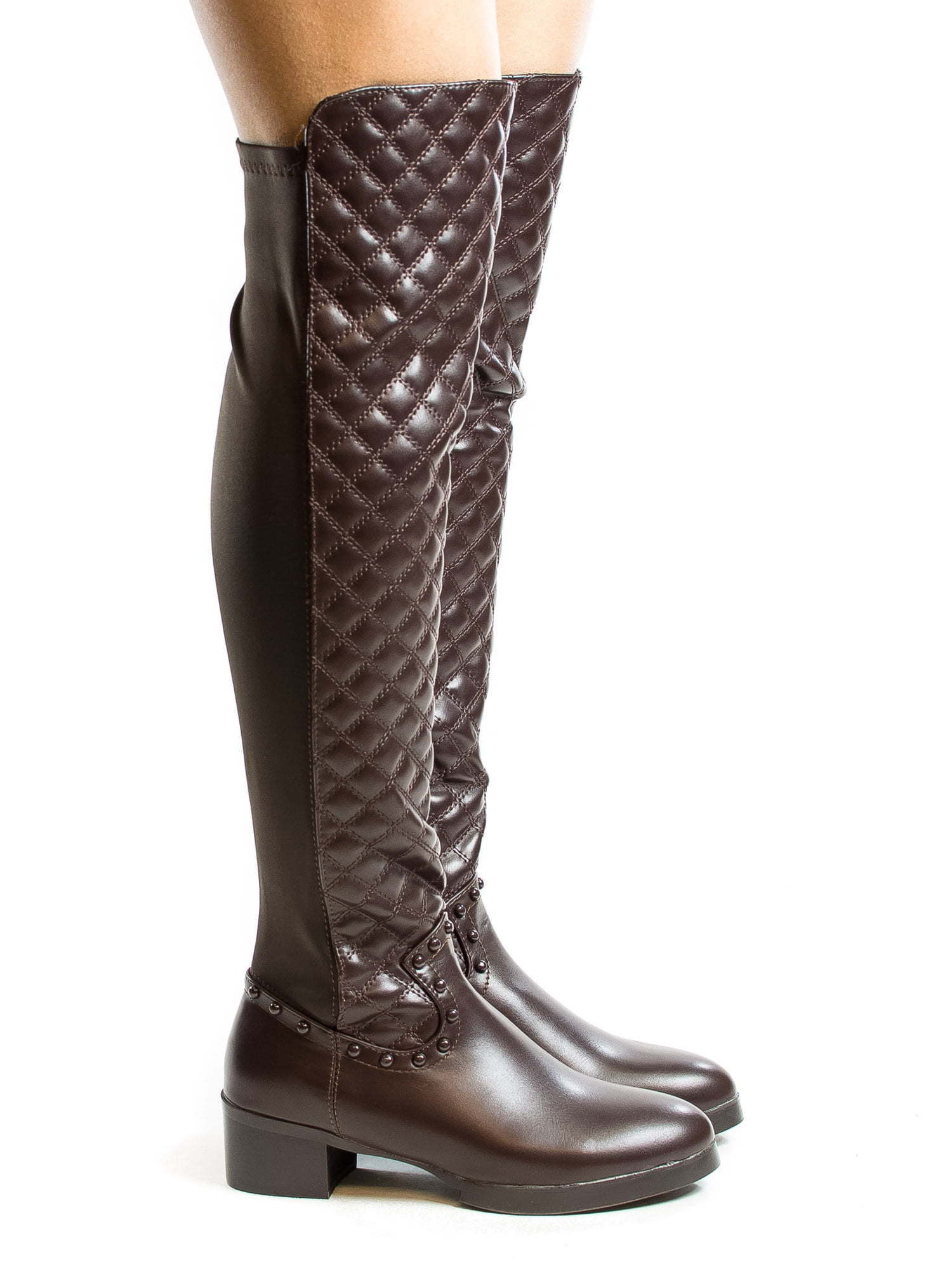 DbDk Demy1 by DBDK, Quilted Over The Knee Studded Block