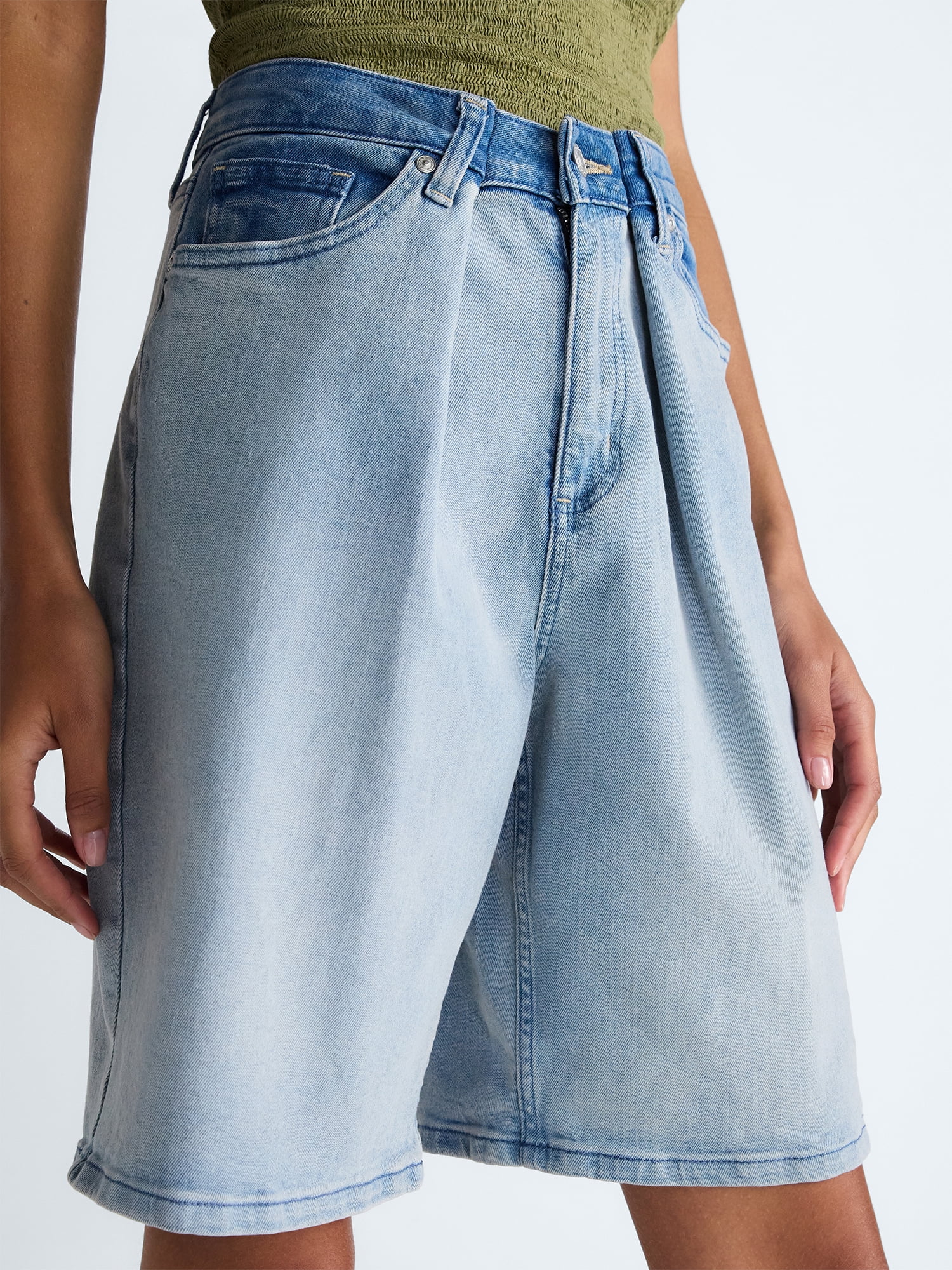 Scoop Women's and Women's Plus Mid-Rise Shorts, 9'' Inseam, Sizes 0-26W