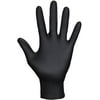 SAS Safety 66518 100-Piece Raven 6 mil Powder-Free Nitrile Gloves Set - Large, Black