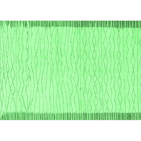 Ahgly Company Indoor Rectangle Solid Emerald Green Modern Area Rugs, 6' x 9'