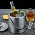 thumbnail image 4 of Small Ice Bucket,Stainless Steel Ice Bucket with Lid,Comfortable Carry Handle,Great for Cocktail Bar,Champagne, and Chilling , 1.6L, 4 of 8