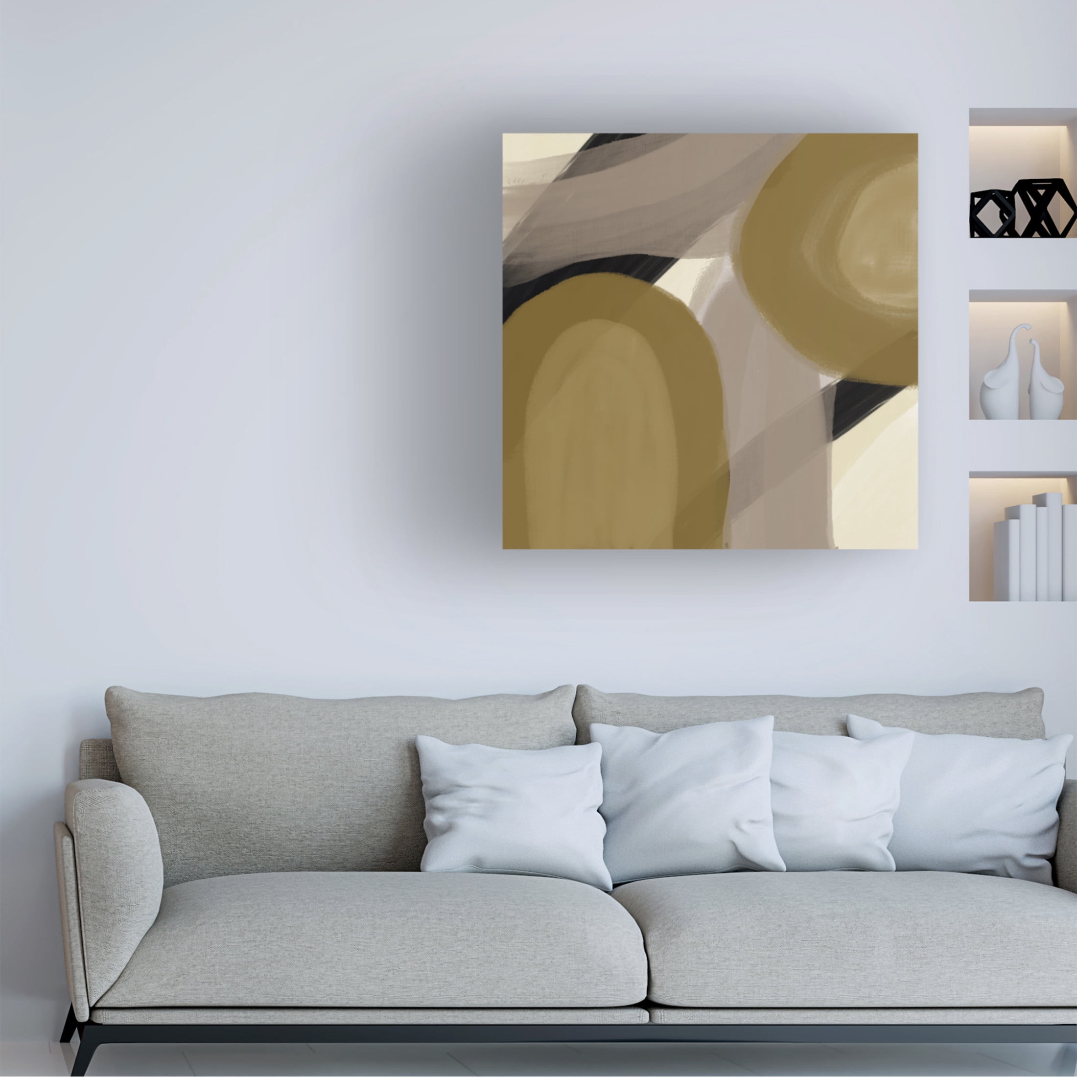 Trademark Fine Art Yopie Studio  Amica Gold Canvas Wall Art