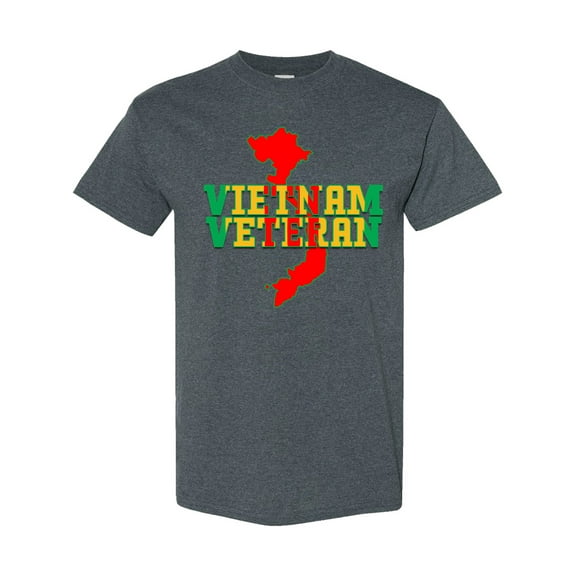 Inktastic Vietnam Veteran in Green Gold and Red T-Shirt