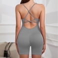 thumbnail image 5 of Roncen Womens Bodysuit Yoga Romper Workout Adjustable Strap Padded Sleeveless Srtetch One Piece Seamless Tank Top Jumpsuit, 5 of 5