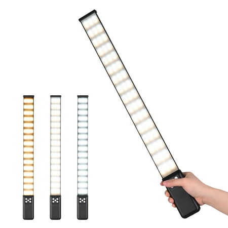 

Andoer Lightweight Handheld LED Light Tube Photography Fill-in Light Lamp 3000K-5700K Dimmable CRI95 Built-in Rechargeable Battery with USB Charging Cable Carry Bag