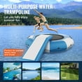 thumbnail image 6 of KFFKFF 10ft Inflatable Water Trampoline Swim Platform Bounce with Slide Pool Lake, 6 of 9