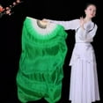 thumbnail image 4 of QHUDLV Cielo Meraviglioso Women Belly Dance Fan, Veil Colorful Long Folding Bamboo Fan, Imitation Silk Streamers Classical Dance Long Silk Fan, 4 of 5