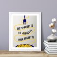 thumbnail image 3 of Designs ByLITA Eat Spaghetti To Forgetti Your Regretti, 11 x 14 White Wall Print Inspirational (Framed) | Retro Kitchen Decoration, 3 of 5