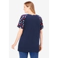 thumbnail image 2 of Woman Within Plus Size Americana Kangaroo Pocket Tee, 2 of 5