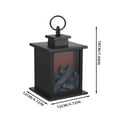 thumbnail image 7 of Fireplace Lanterns Decorative,Small Fire Place,Flame Effect LED Fire Lamp,Battery Operated USB Charge Portable Fireplace,Indoor Outdoor Christmas Decoration (No Heater Function Black),B, 7 of 7