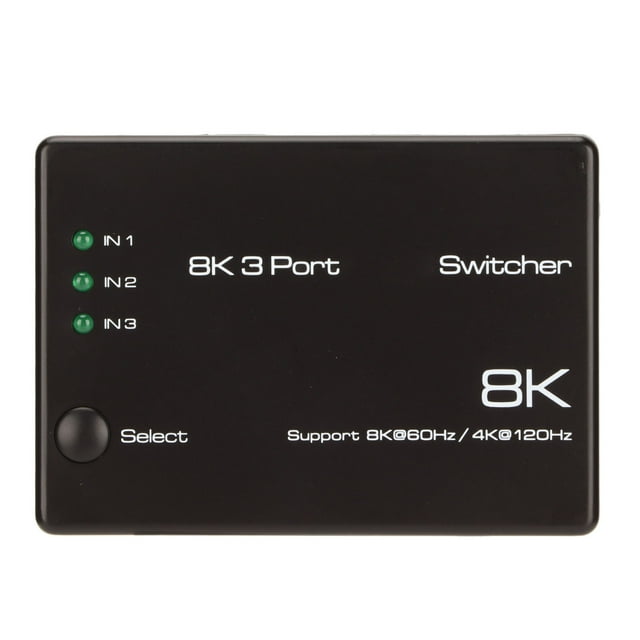 3 Port HD Multimedia Interface Switcher, 3 en 1 Plug And Play Ultra HD Multimedia Interface Switcher pour Apprendre pour le Travail
