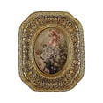 thumbnail image 3 of yuksok Retro Photo Frame Display Stand Embossed Centerpiece Wall Mounted Ornament Rounded Rectangle, 3 of 9