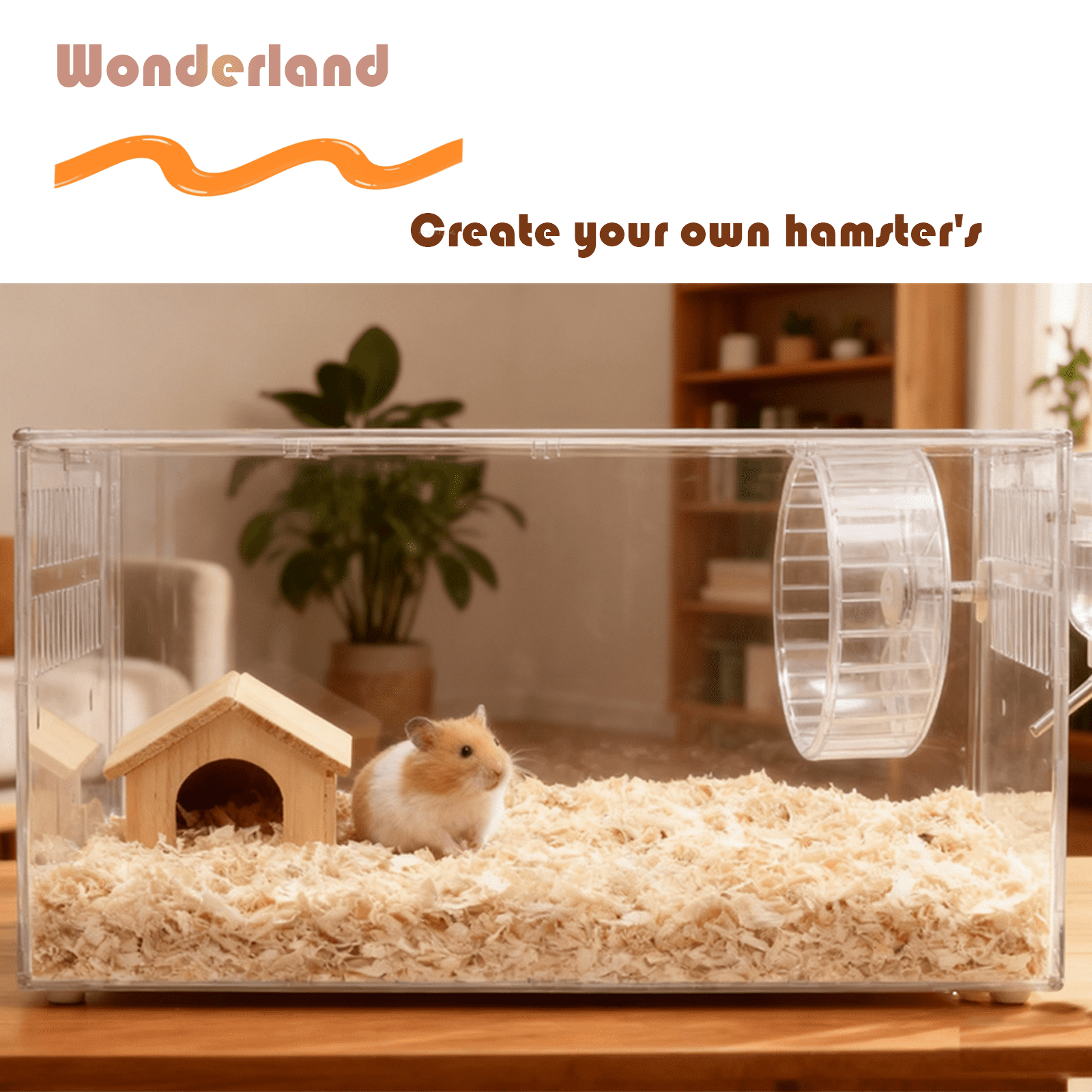 Transparent Large Hamster Cage 23.6x11.8x12.8 Inches, Easy Assembly Hamster House with Open-Style Design, Perfect for Syrian Hamsters, Dwarf Hamsters & Small Pets