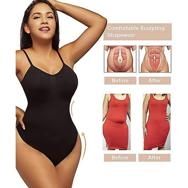 Shapewear Bodysuit for Women Tummy Control Bodysuit with Built in Bra  Seamless Sculpting Thong Body Shaper Suits Body Shaper, Beige, Small :  : Clothing, Shoes & Accessories