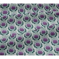 thumbnail image 4 of oneOone Cotton Jersey Purple Fabric Leaves & Floral Block Diy Clothing Quilting Fabric Print Fabric By Yard 58 Inches Wide, 4 of 4