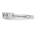 thumbnail image 3 of Solid 14K White Gold Five Stone Diamond Wedding Ring Band with CZ Cubic Zirconia Size 9, 3 of 8