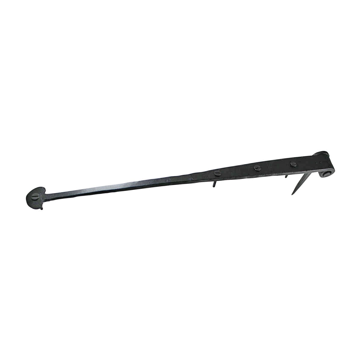 Renovators Supply Black Wrought Iron Lift Off Pintle Strap Hinge 16-1/4 in Reversible Pintle Bean Strap Gate and Door Hinges Hardware, Pack of 4