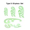 thumbnail image 3 of ADVEN 1 Set Circle Stencil Plastic High-quality Convenient Use Eye-catching Templates for Drafting Exquisite Appearance Long Lifespan Type 5, 3 of 7